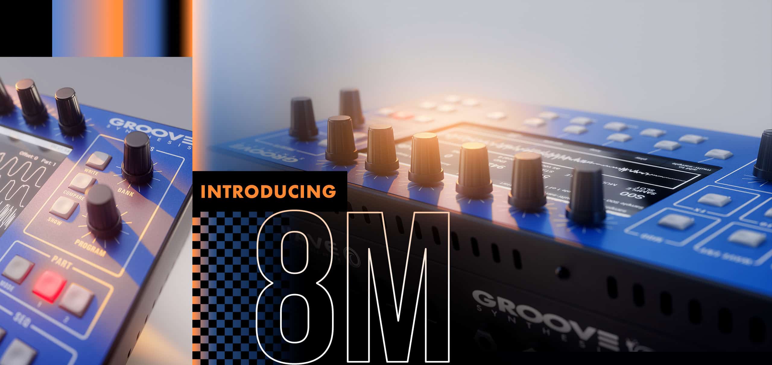 Groove synthesis 8m launch introducing web header image 2560 × 1212